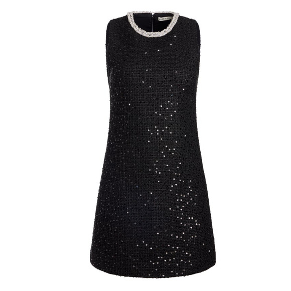 Alice + Olivia Black Sequin Mini Dress - Picture 6 of 6